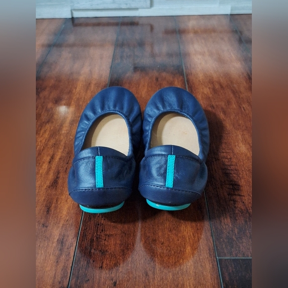 Tieks by Gavrieli Women's Shoes Blue Leather Slip On Fold-Up Ballet Flats Sz 7 - Picture 5 of 8